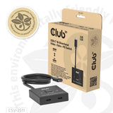 Club 3D USB-C bidirectionnel vidéo + données + commutateur PD commutateur USB (noir)