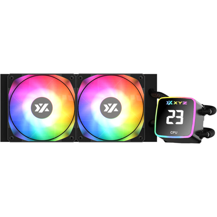 Xyz pc gear aquapulse aio 240 refroidissement par eau (noir, argb, pwm)
