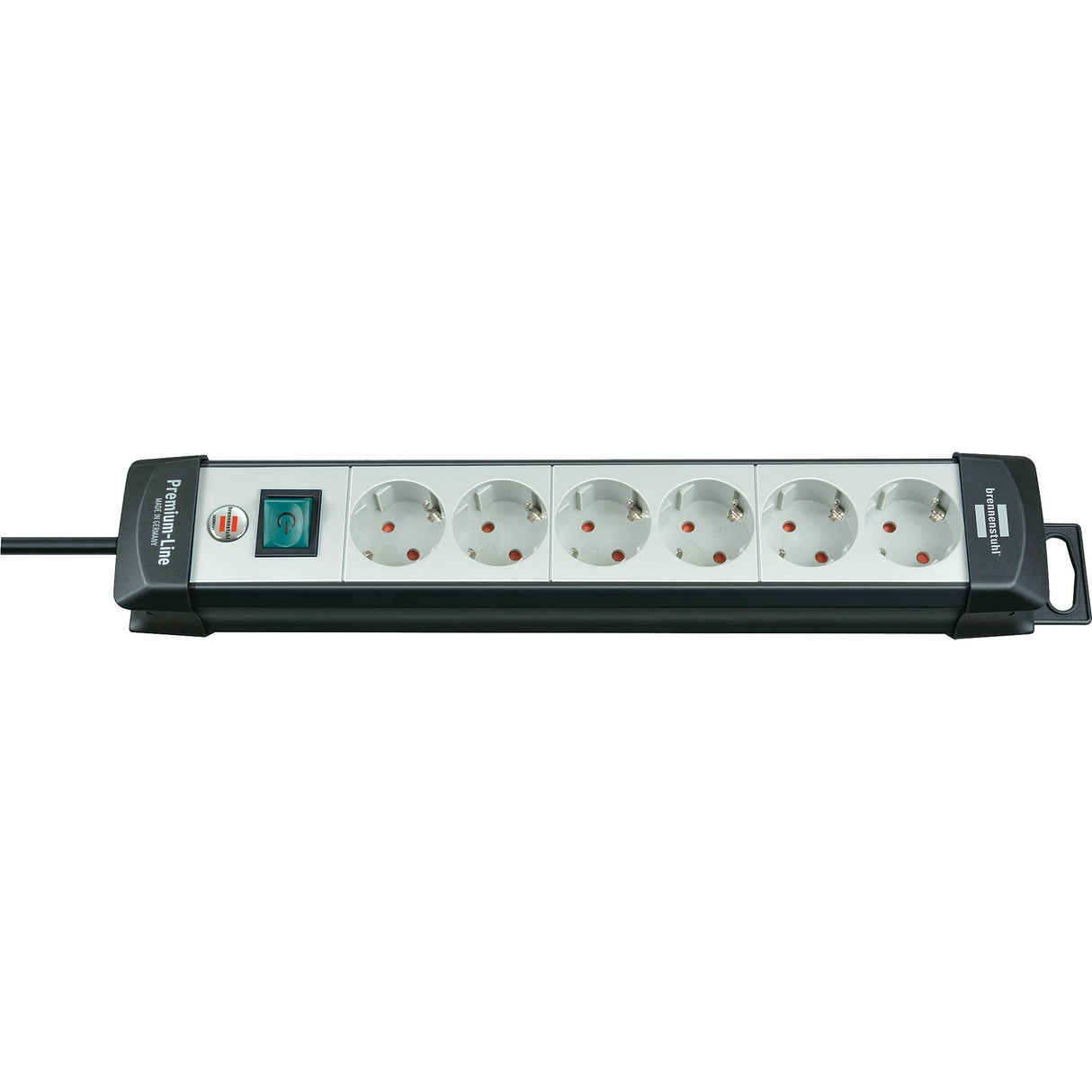 Brennerstuhl multiprise premium-line 6 prises noir gris clair 5m h05vv-f 3g1.5