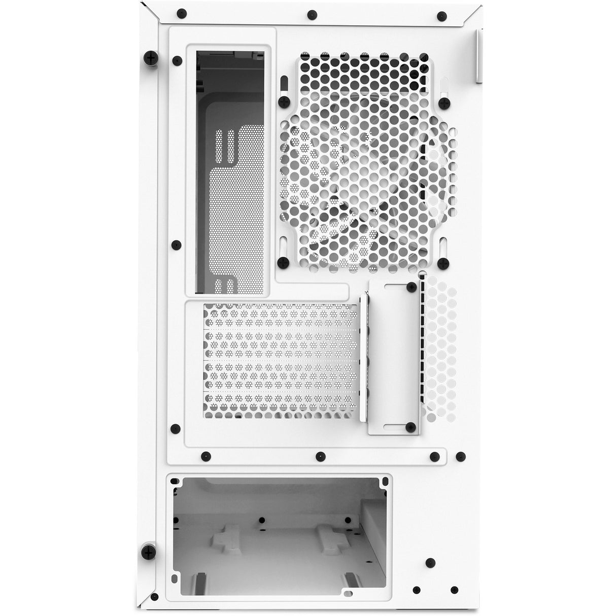 Boîtier tour midi Nzxt h3 flow (blanc (mat) | 1x USB-A | 1x USB-C | verre trempé)