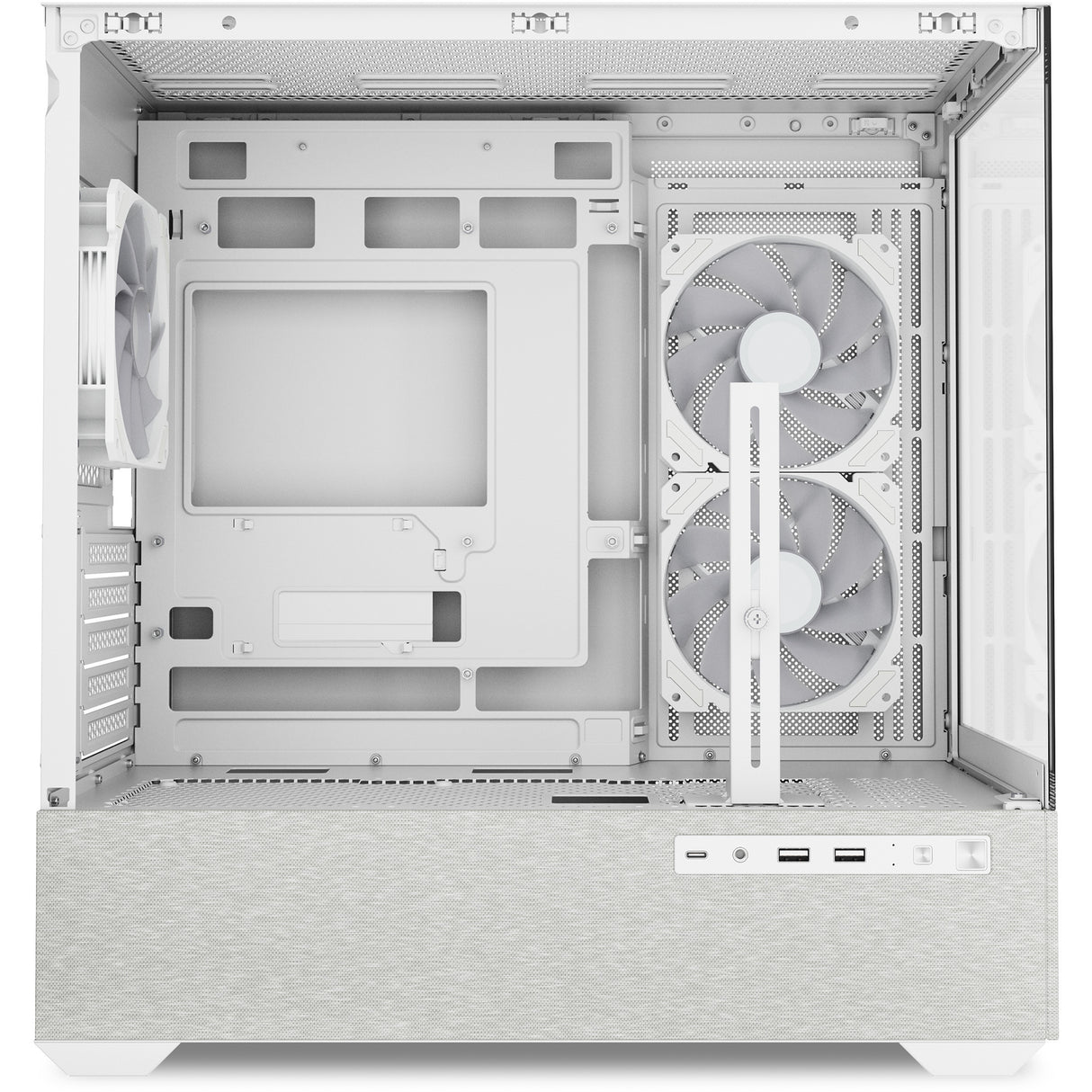 Boîtier mini tour Sharkoon mk7 argb (blanc | 2x USB-A | 1x USB-C | RVB | verre trempé)