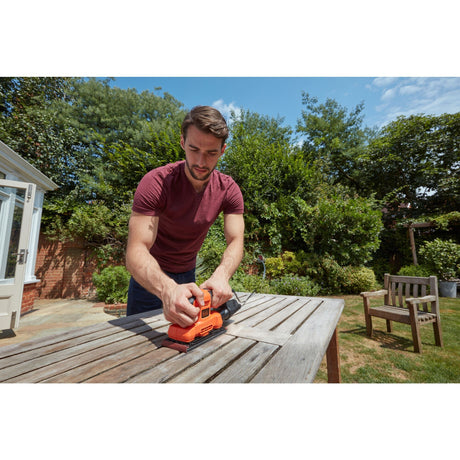 Black+decker 150w 1 ponceuse orbitale 3 feuilles bew220-qs (orange noir)