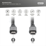 Câble de connexion USB-C Digitus USB-C 4 gen2 (gris noir, 3 mètres)