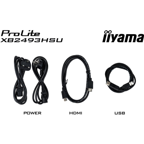 Moniteur Iiyama prolite xb2493hsu-b1 23.8 (noir (mat), 120 Hz, HDMI, port d'affichage, USB, audio)