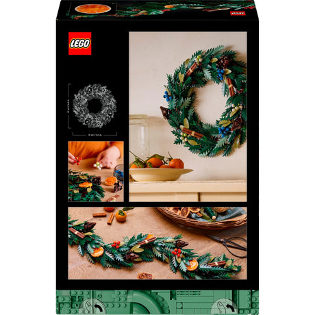 Lego icons herfstkrans bouwpakket voor volwassenen met bloemen - kerstdecoratie - 10340