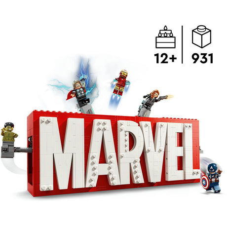 Lego super héros 76313 logo et figurines Marvel