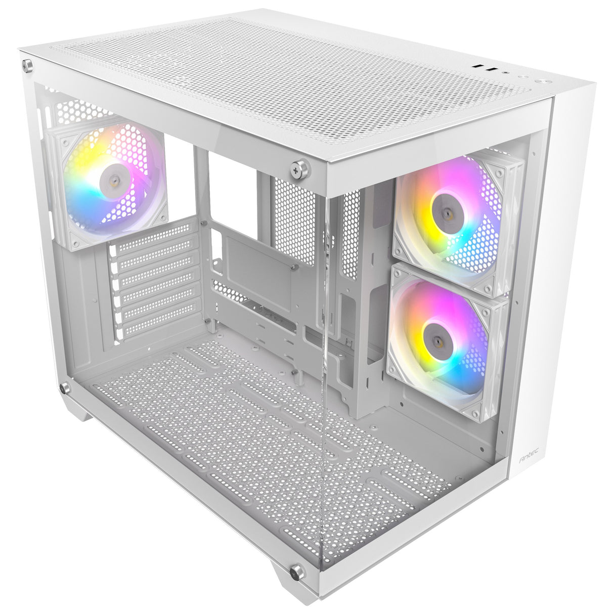Boîtier tour midi Antec cx800 argb (blanc | 2x usb-a | verre trempé)