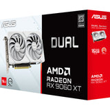 Carte graphique Asus Radeon RX 9060 XT Dual White Edition 16 Go (blanc, RDNA4, GDDR6, 2x Display Port, 1x HDMI 2.1)