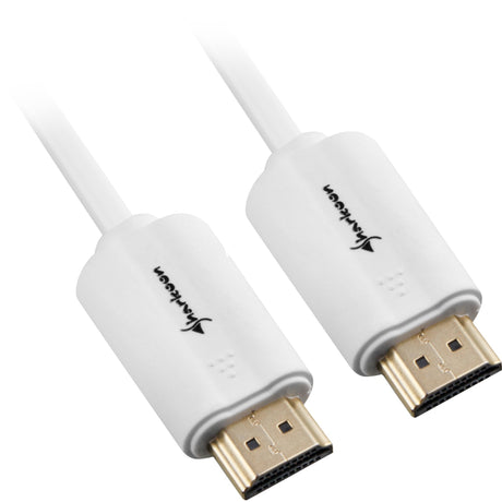 Câble Sharkoon HDMI 2.0 (blanc, 2 mètres, 4k)