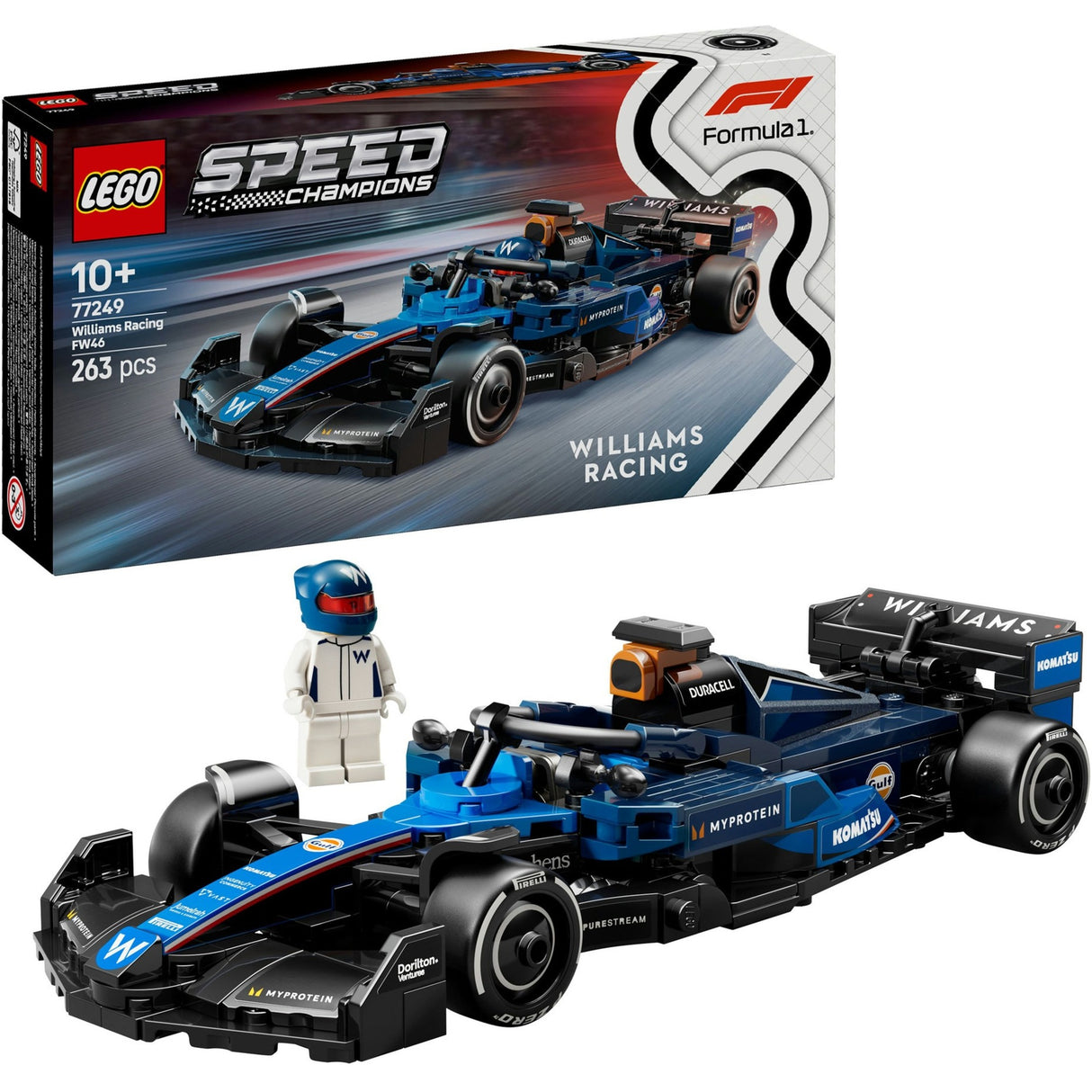 Lego Speed Champions 77249 Voiture de course Williams Racing FW46 F1
