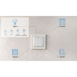 Shelly blu wall switch 4 + legrand adapter schakelaar (wit, bluetooth 4.2)