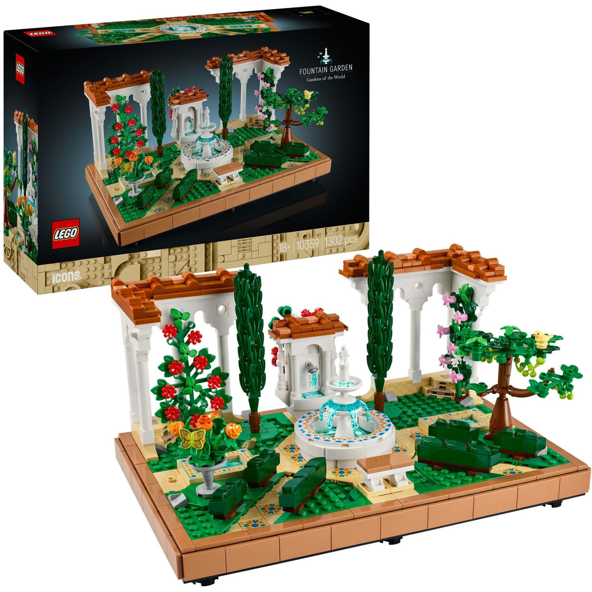 Lego icônes 10359 jardin avec fontaine