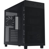 Asus prime ap303 - tempered glass panel midi tower behuizing (zwart | 2x usb-a | 1x usb-c | tempered glass)