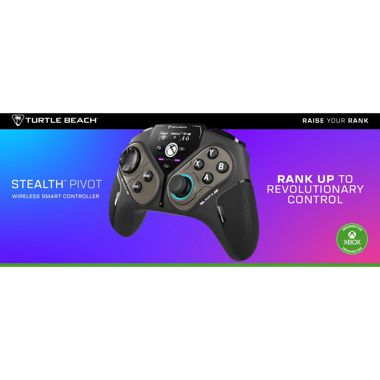 Contrôleur intelligent sans fil Turtle Beach Stealth Pivot (noir, Bluetooth USB 2,4 GHz, PC, Xbox, Android)