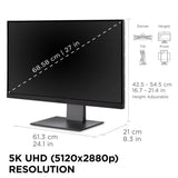 Moniteur UHD 27 4k compatible mac Viewsonic VP2788-5k (noir, 2x Thunderbolt 4, 1x HDMI, 1x Displayport, USB-A, USB-C)