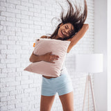 Coussin chauffant sans fil Cozy una Velvet 45 x 45 cm (rose clair, power bank 5000 mah)