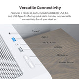 Boîtier tour midi Montech x5 (blanc | 2x USB-A | 1x USB-C | verre trempé)