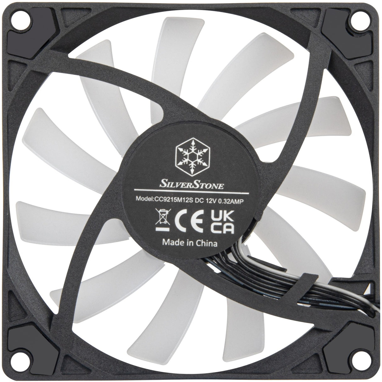Silverstone air slimmer 90 argb ventilateur de boîtier (noir, 92 x 92 x 15 mm, pwm)