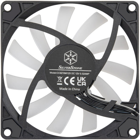 Silverstone air slimmer 90 argb ventilateur de boîtier (noir, 92 x 92 x 15 mm, pwm)