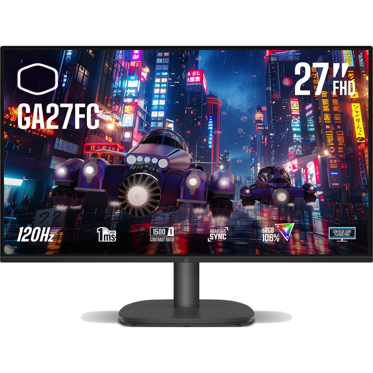 Moniteur de jeu Cooler master ga27fc 27 (noir, 120 hz, vga, hdmi)
