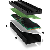 Icy box ib-m2hs-ps5 dissipateur thermique (noir, dissipateur thermique ssd m.2 pour playstation 5)