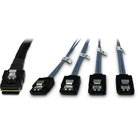Câble inter-tech sff-8087 > 4x S-ATA, 1m (noir)