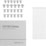 Boîtier mini tour Deepcool ch160 (blanc | 2x USB-A | 1x USB-C | verre trempé)