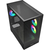 Boîtier mini tour Sharkoon mk6 rgb (noir | 2x usb-a | 1x usb-c | rgb | verre trempé)