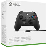 Manette sans fil Microsoft Xbox + câble USB-C (noir, avec câble USB-C | PC, Xbox One, Xbox Series X, Xbox Series S)