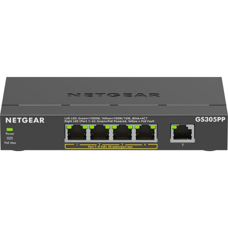Commutateur non géré Netgear Gigabit Ethernet Poe+ à 5 ports (gs3