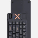Clavier de jeu mécanique Iqunix magi65 pro shadow noir rgb (noir, disposition américaine (qwerty), rouge or iquunix, 65%, leds rgb, remplaçables à chaud, pbt, 2,4 GHz | bluetooth 5.1 | usb-c)