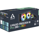 Arctic Liquid Freezer III Pro 280 A-RGB Refroidissement par eau (noir, connecteur de ventilateur PWM à 4 broches)