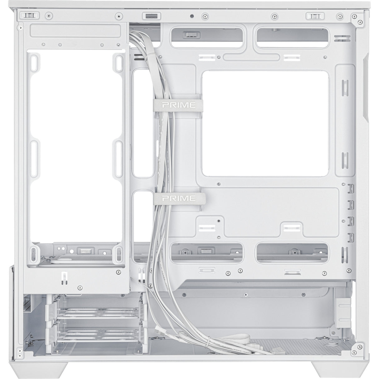 Boîtier tour midi Asus Prime Ap202 (blanc | 2x USB-A | 1x USB-C | RVB | Verre trempé)