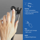 Act Connectivity Barre lumineuse LED à clipser pour ordinateur portable à intensité variable (noir, alimenté par USB, 3000 K-6500 K)