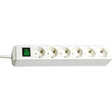 Brennerstuhl eco-line avec interrupteur 6 voies blanc 3 m h05vv-f 3g1.5