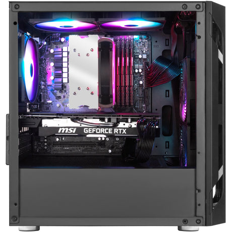 Silverstone sst-fah1mb-pro boîtier tour midi (noir | 3x USB-A | RVB | verre trempé)