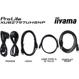 Moniteur Iiyama prolite xub2797uhsnp-b1 27 4k uhd (noir, hdmi, port d'affichage, 4x usb-a, usb-c, rj-45)