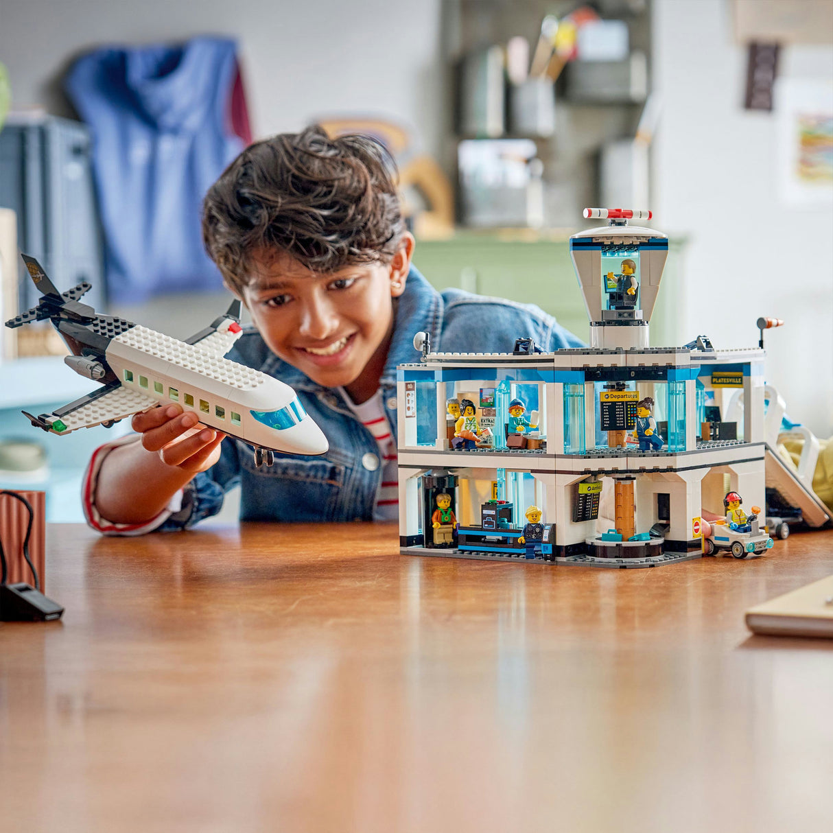 Lego city - aéroport avec jouets de construction d'avion (60502)