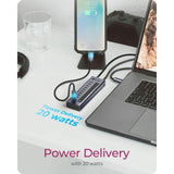 Boîte glacée ib-hub1450-c31 hub usb (anthracite)