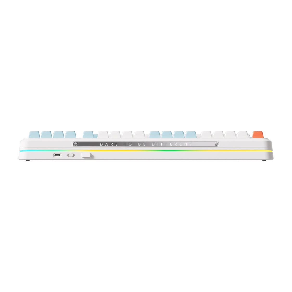Mchose K99 Horizon Orange Hyacinth Clavier mécanique RVB sans fil avec joint d'étanchéité (blanc, disposition américaine (Qwerty), KTT Hyacinth, RVB, Hot Swap, Double-Shot PBT, sans fil | Bluetooth | USB-C)