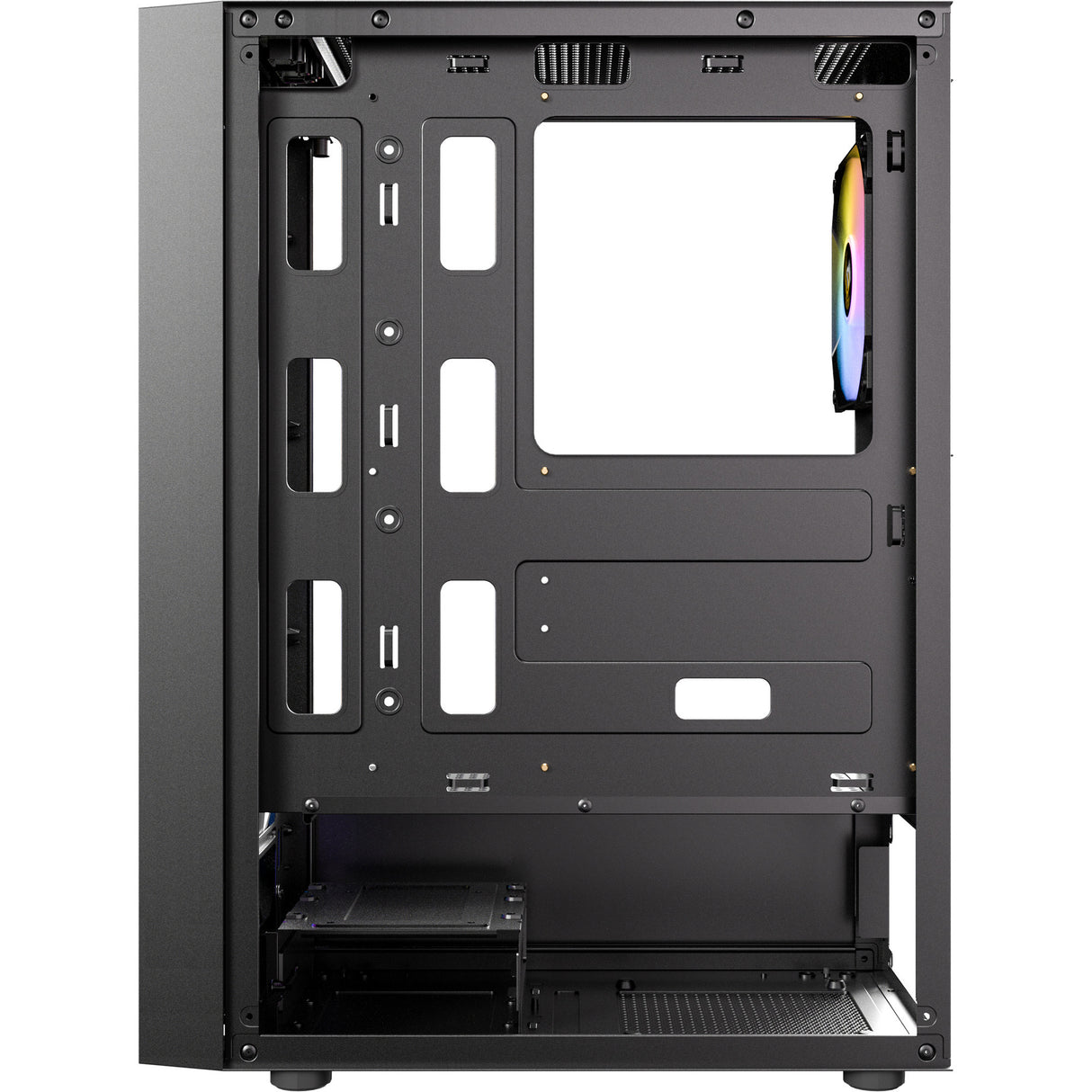 Boîtier tour midi Antec ax27 rgb Elite (noir | 3x USB-A | verre trempé)