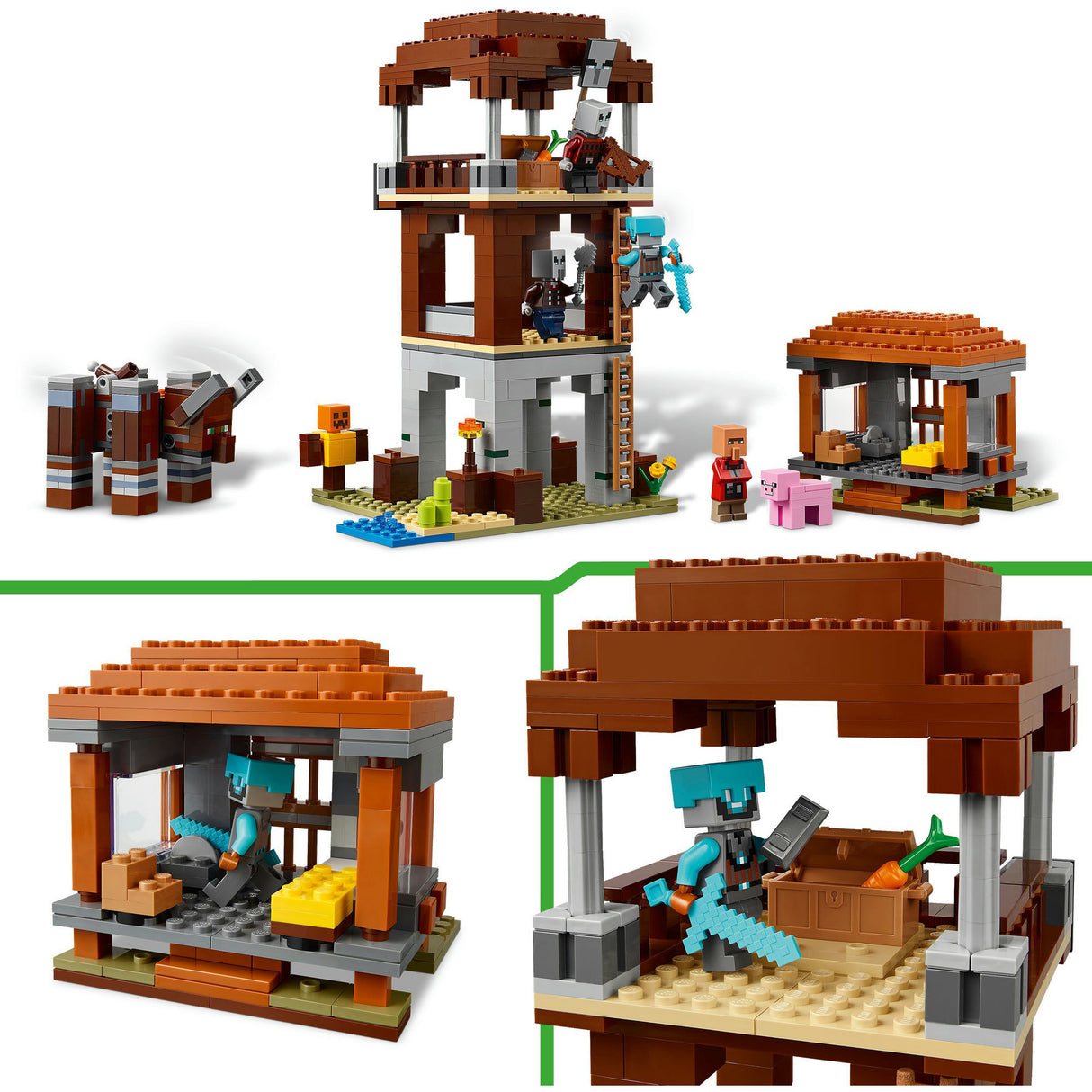 Lego 21278 Minecraft l'avant-poste et le destroyer du pilleur