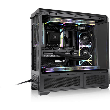 Boîtier grande tour Thermaltake view 600 tg (noir | 2x USB-A | 1x USB-C | verre trempé)