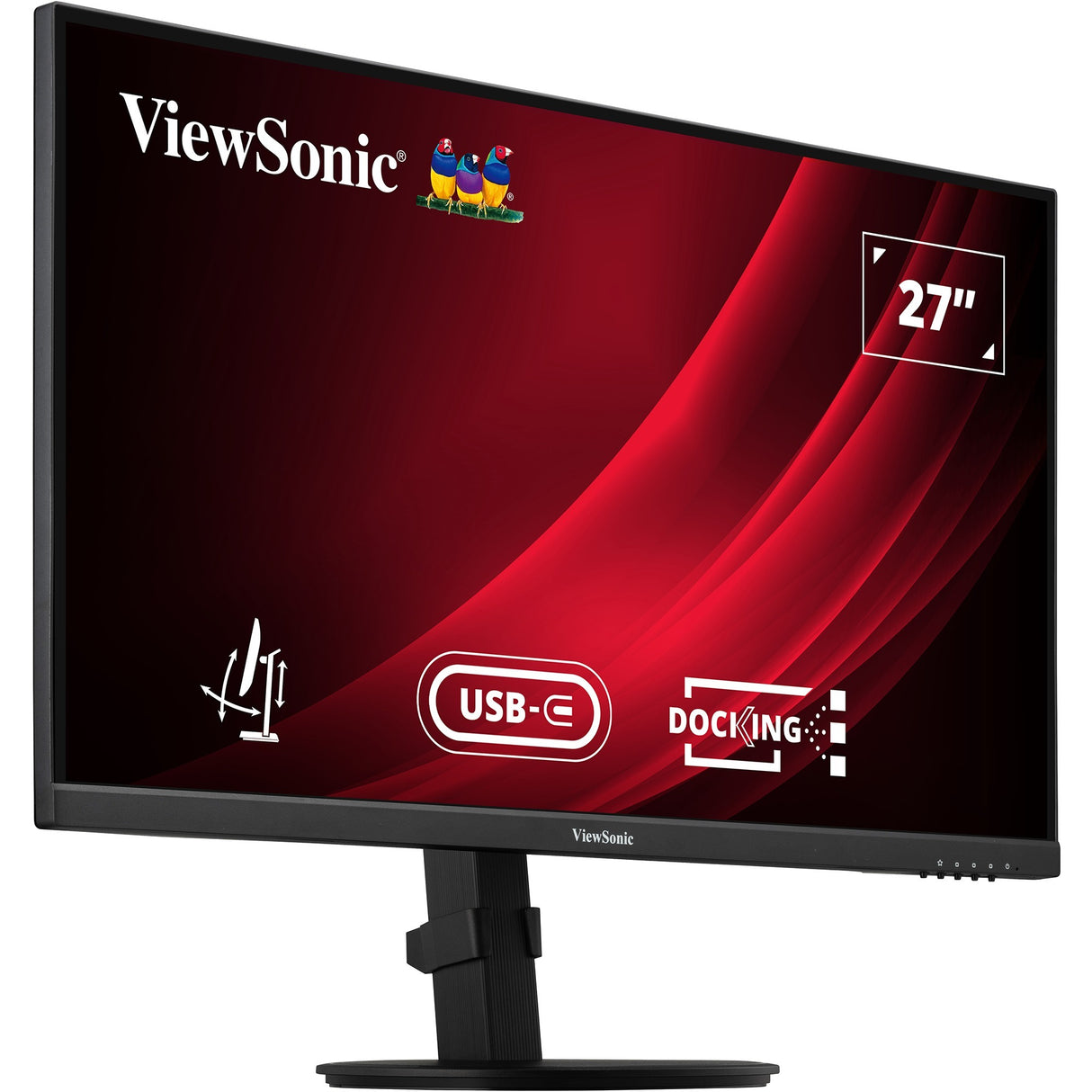 Moniteur d'accueil Viewsonic VG2709u-2k avec deux haut-parleurs et connexion en série 27 (noir (mat), 1x HDMI, 1x port d'affichage, 1x sortie port d'affichage, USB-C, USB-A, 100 Hz)