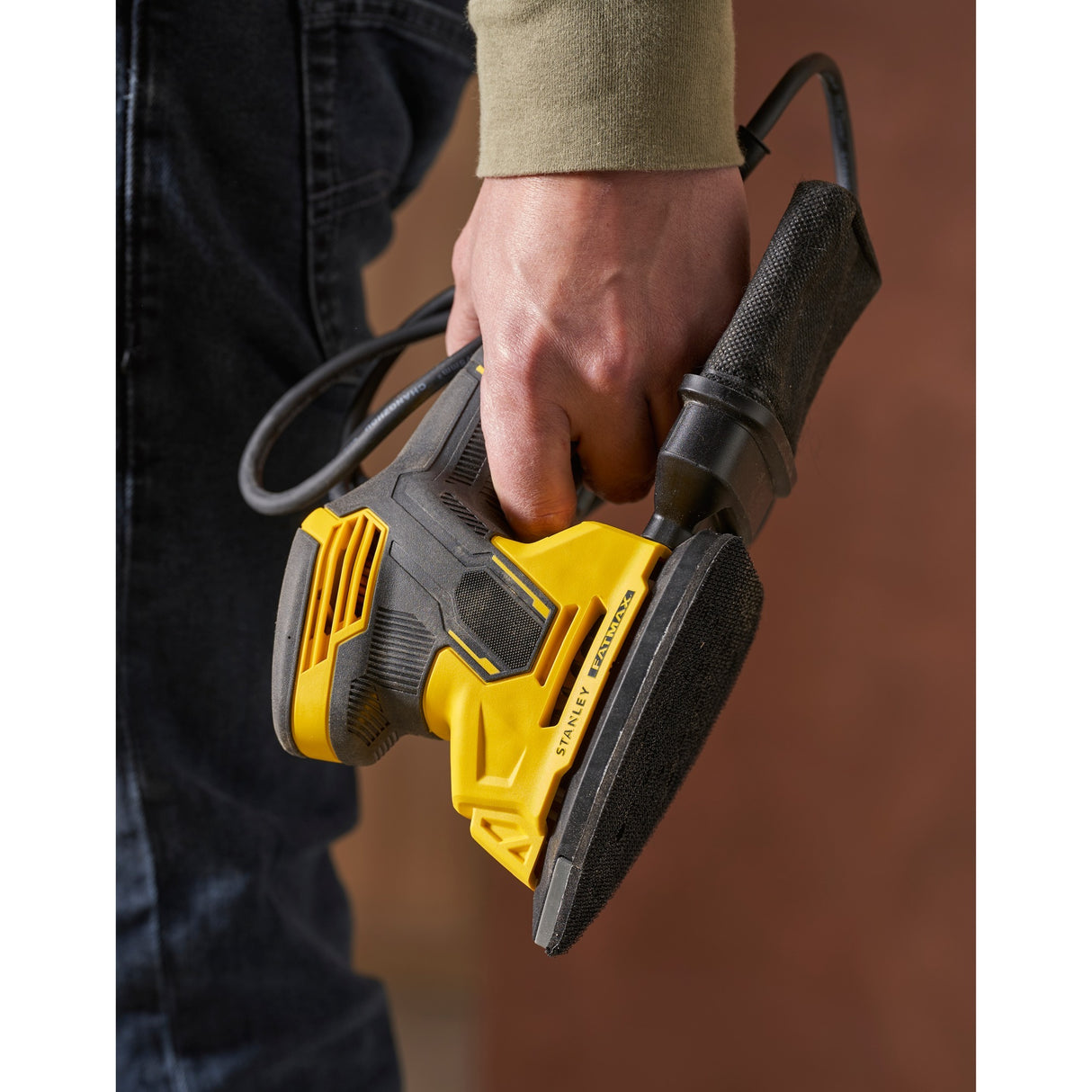 Stanley fatmax 120w ponceuse de détail ponceuse delta (jaune noir)