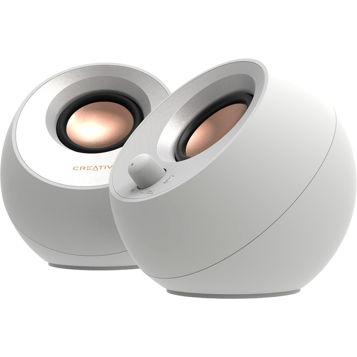 Enceinte PC Creative Pebble V3 (blanc, Bluetooth, USB-C, Aux)