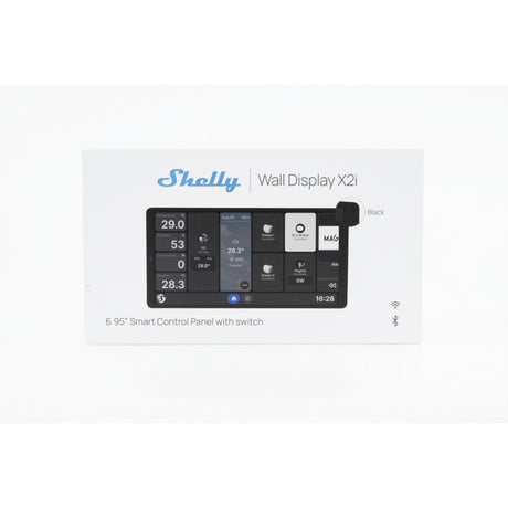 Panneau de commande Shelly wall display x2i (noir, écran tactile, Wi-Fi 6, Bluetooth 5.4)