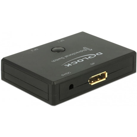 Delock displayport 2 - 1 commutateur bidirectionnel 4k 60 hz commutateur displayport (noir)