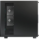 Boîtier tour midi en bois Montech xr (noir | 1x USB-A | 1x USB-C | RVB | fenêtre)