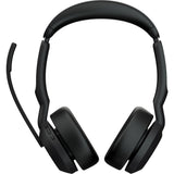Jabra évolue2 55 - link390c ms stéréo avec support de chargement casque supra-auriculaire (noir, stéréo, microsoft teams, usb-c, link380c)